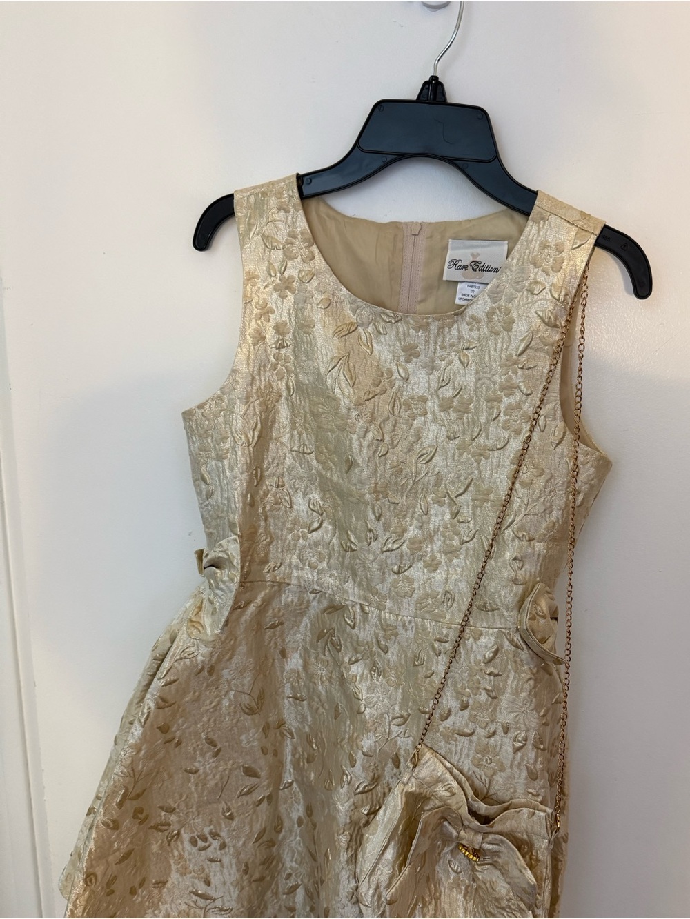 Rene Caovilla Gold Jacquard Sleeveless Dress